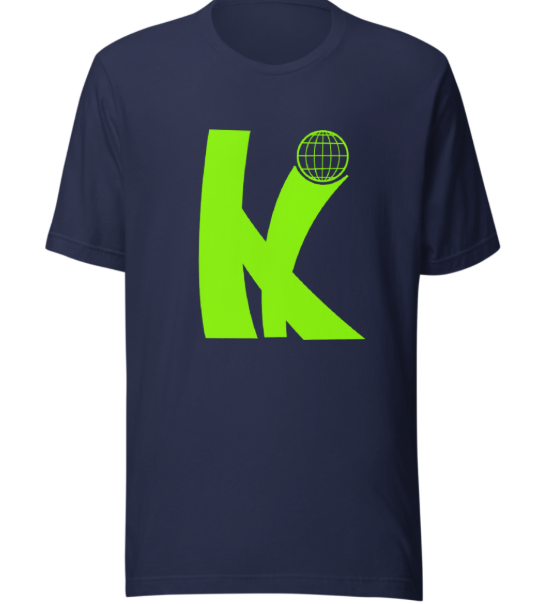 KULTCHER INVAZION Short-Sleeve Men T-Shirt plain lime green logo