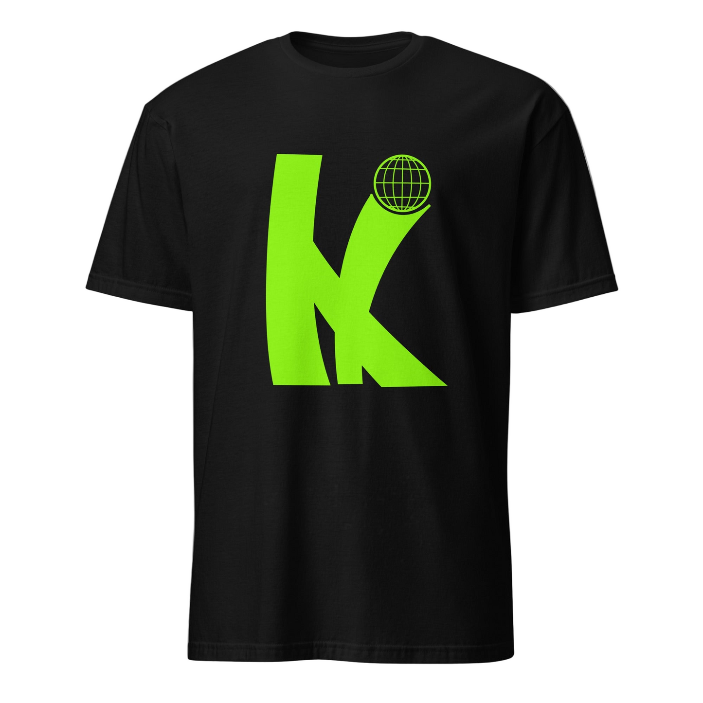 KULTCHER INVAZION Short-Sleeve Men T-Shirt plain lime green logo