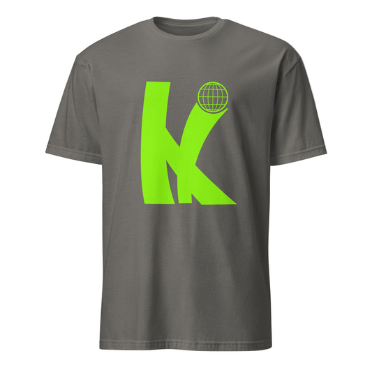 KULTCHER INVAZION Short-Sleeve Men T-Shirt plain lime green logo