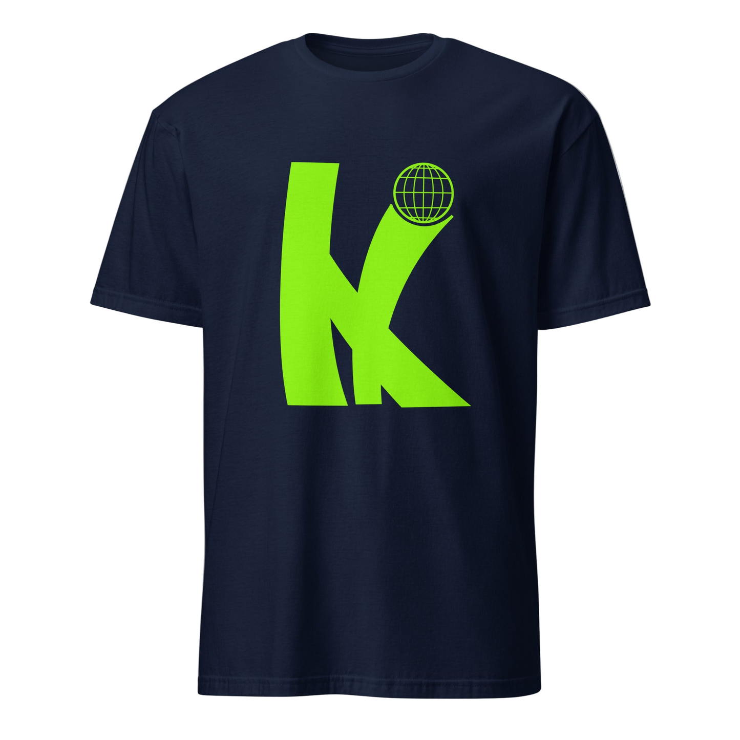 KULTCHER INVAZION Short-Sleeve Men T-Shirt plain lime green logo